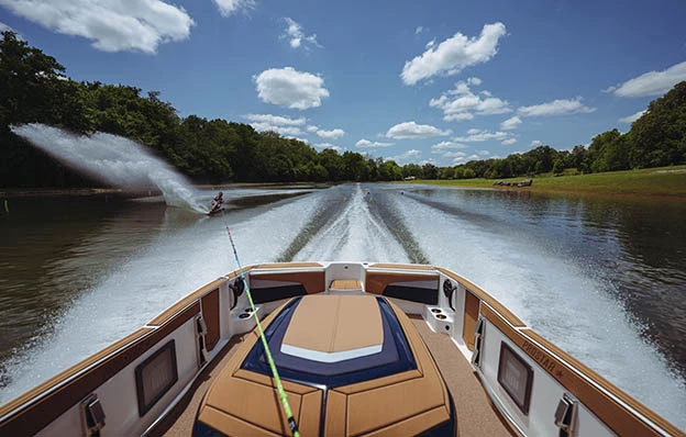 Mastercraft deck family boat